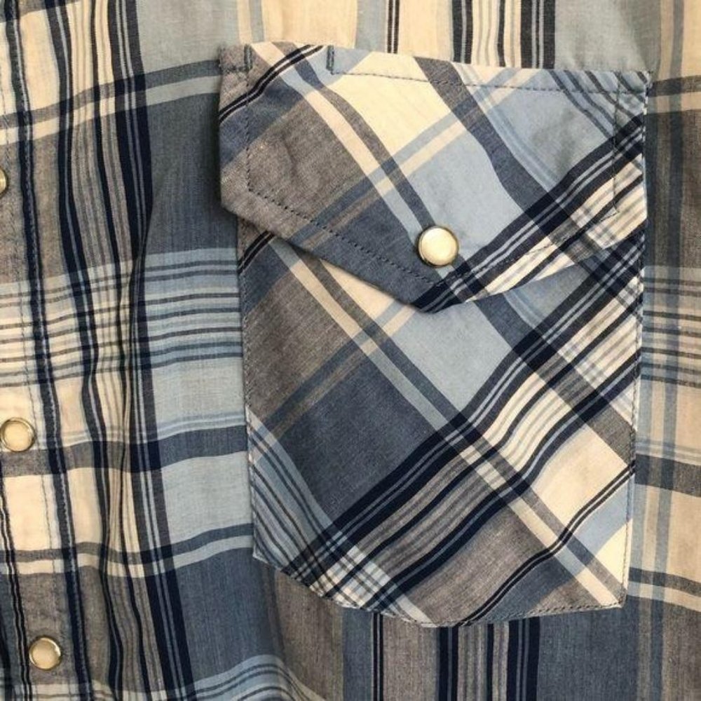 High Noon Plaid Pearl‎ Snap Western Shirt - 2XL - Picture 4 of 4